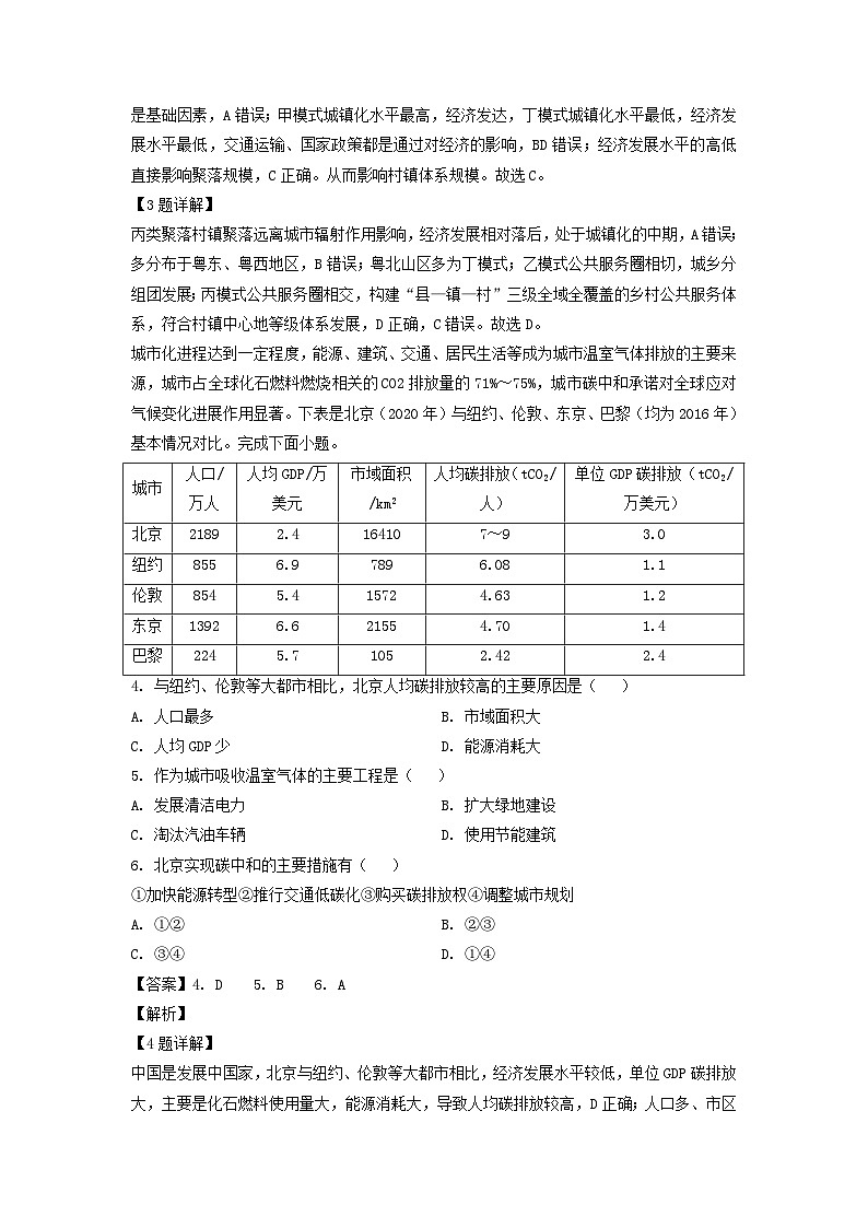 2024届安徽省阜阳市皖江名校联盟高三模拟预测最后一卷地理试卷（解析版）02