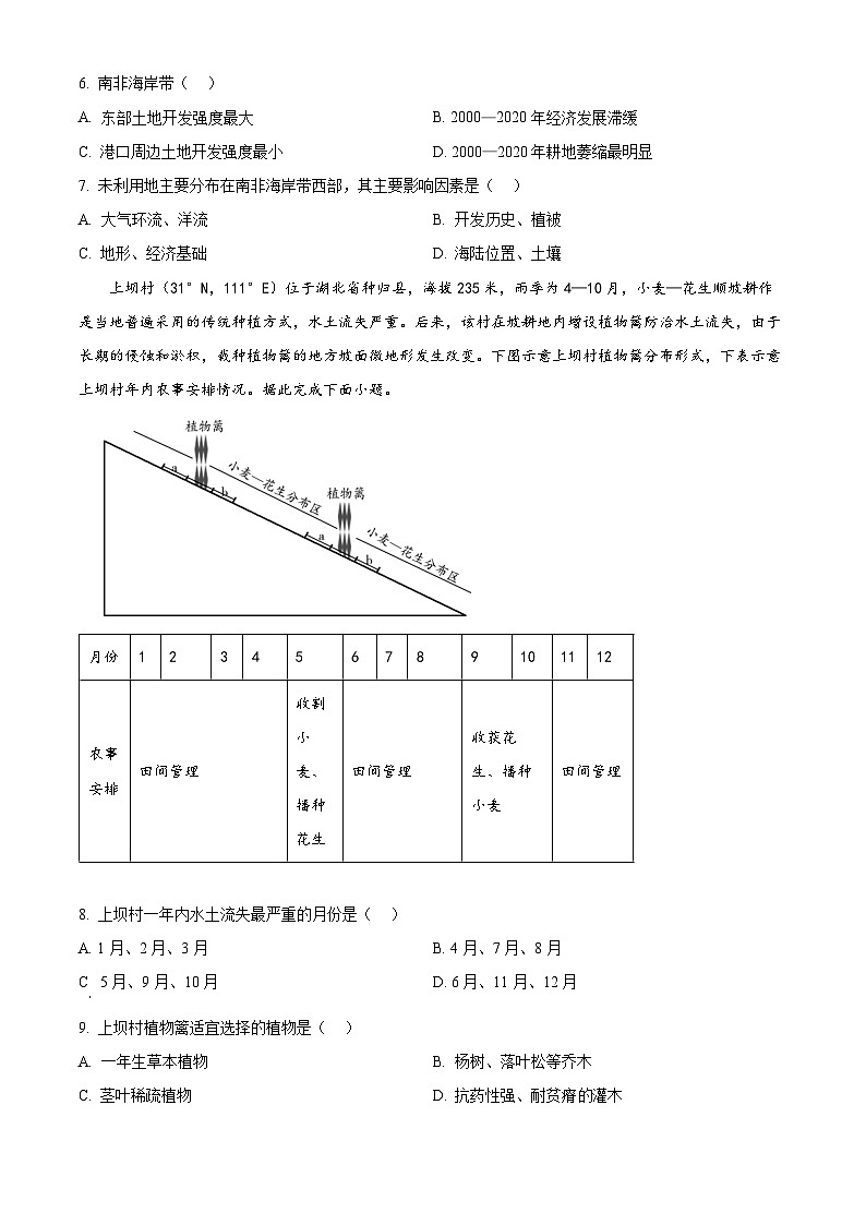 2024届山东省天一大联考高考模拟预测地理试题（学生版+教师版 ）03