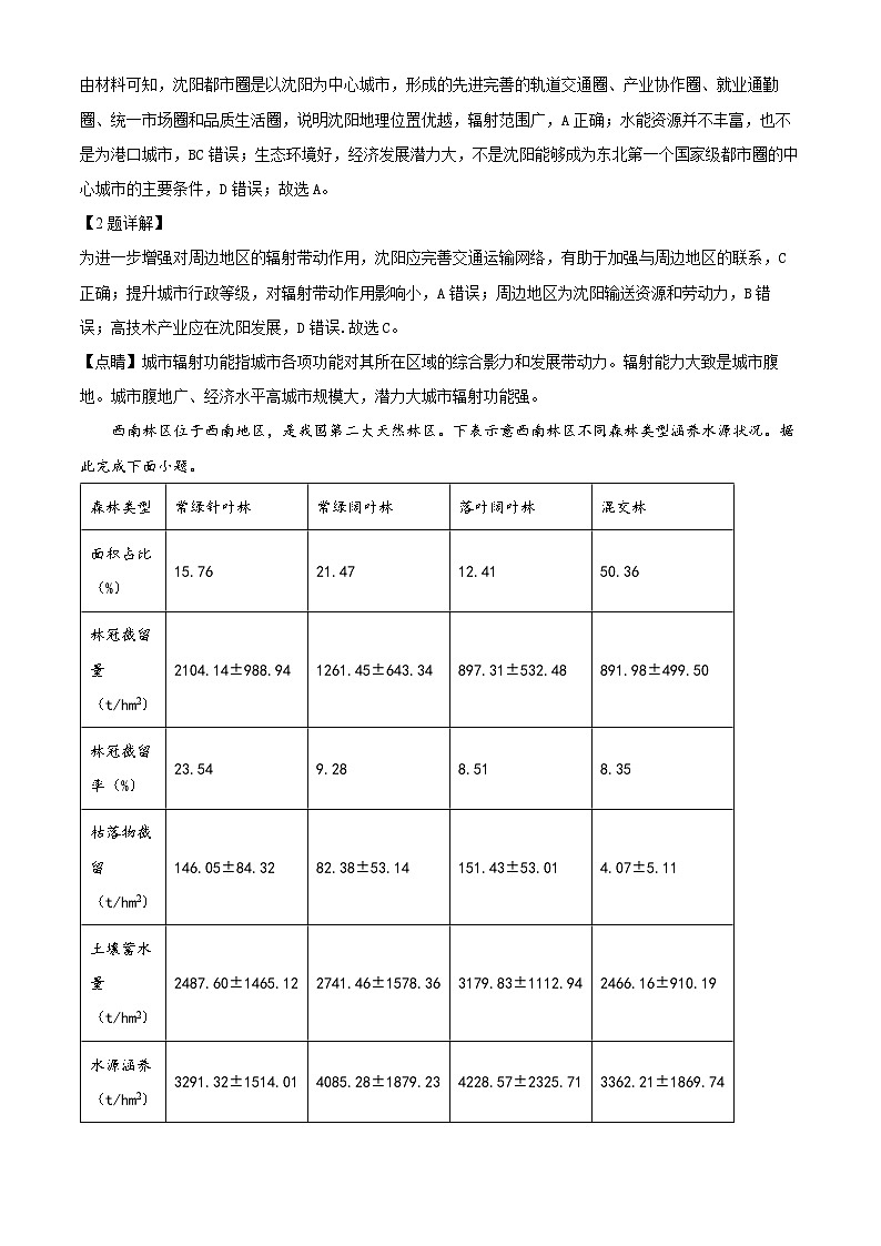 安徽省皖东县中联盟2023-2024学年高二下学期5月月考地理试题（教师版 ）第2页