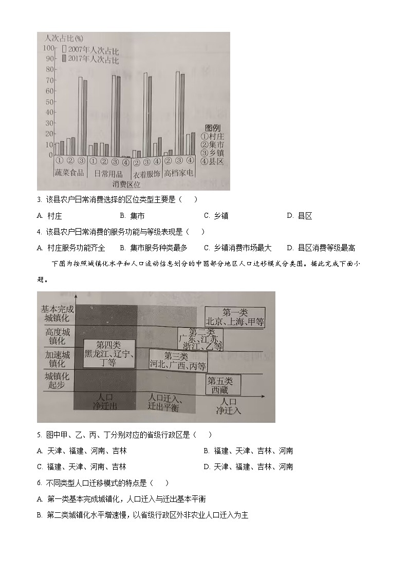 河南省信阳市浉河区信阳高级中学2023-2024学年高一下学期5月期中地理试题（学生版+教师版 ）02