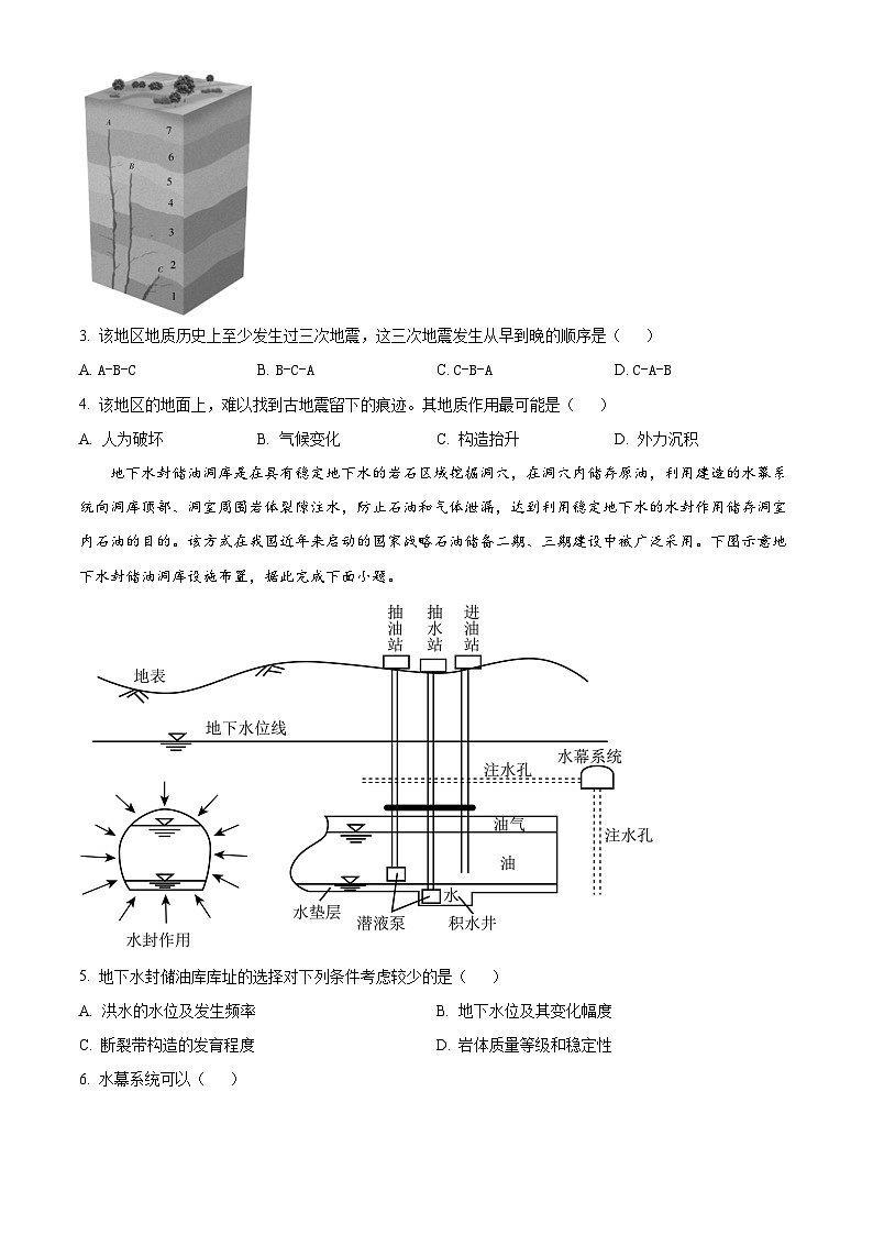 江苏省无锡市锡东高级中学2023-2024学年高三下学期5月月考地理试题（学生版+教师版 ）02