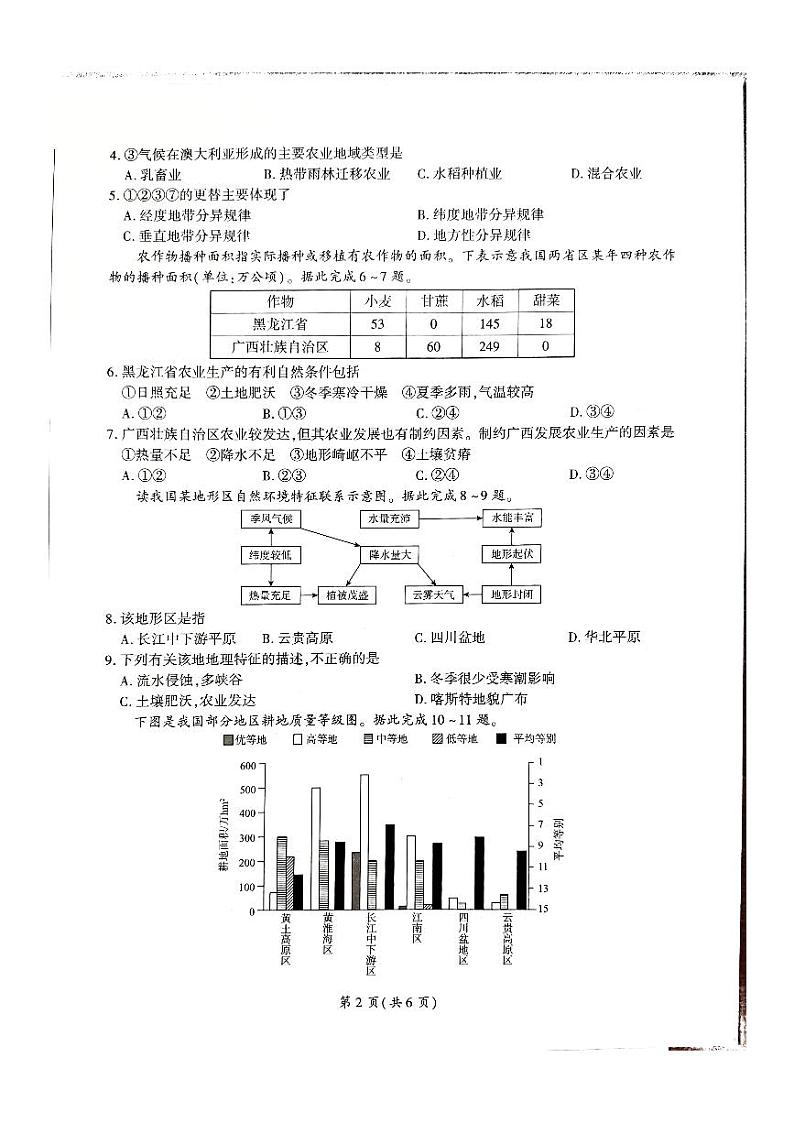 河北省承德市2023-2024学年高二下学期5月联考地理试题02
