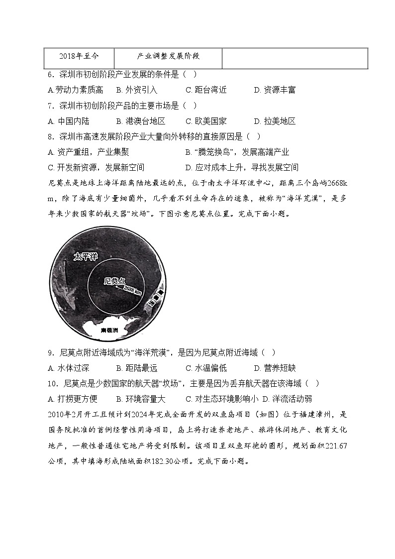 贵州省遵义市四城区2023-2024学年高二下学期5月期中地理试卷(含答案)03
