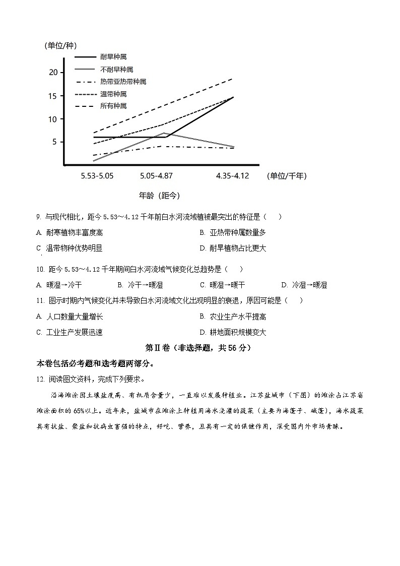 2023届四川省成都市石室中学高三下学期三诊模拟考试地理试题（学生版+教师版）03