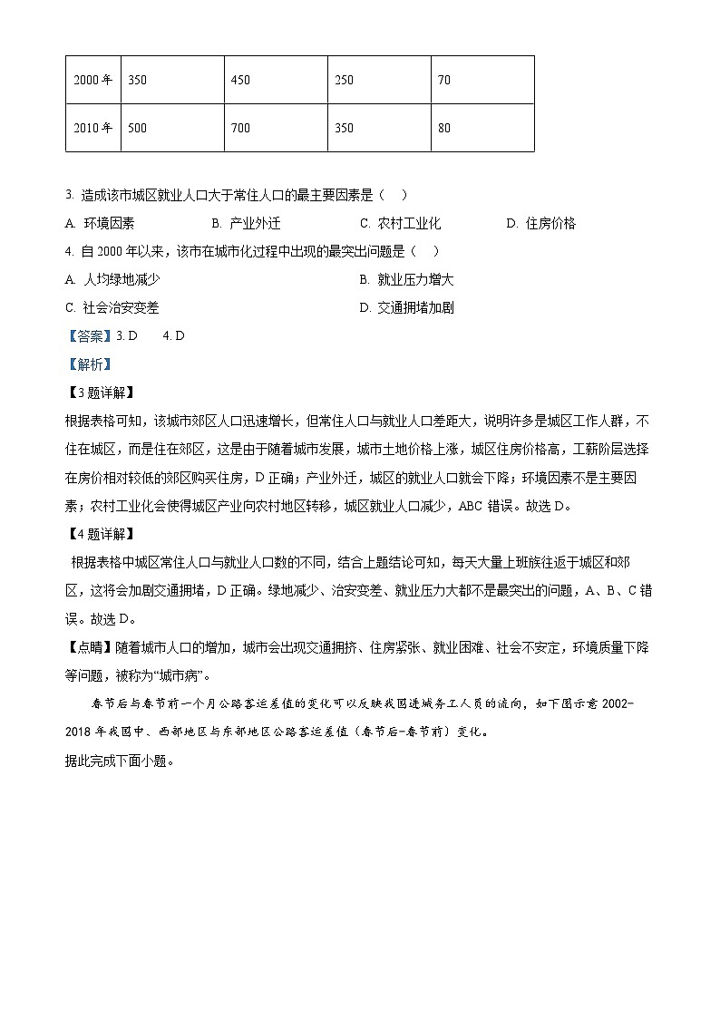 福建省福州市福清西山学校2023-2024学年高一下学期5月月考地理试题（教师版）第2页