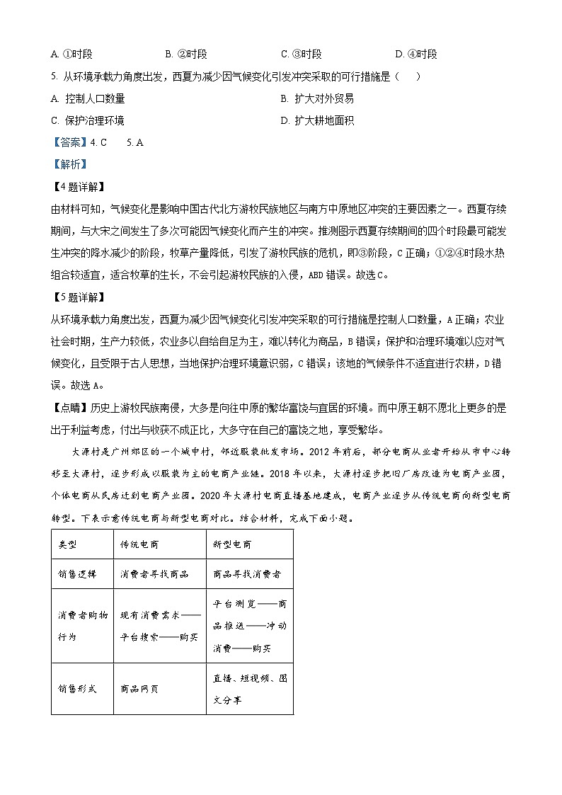 福建省福州第一中学2023-2024学年高三下学期模拟地理试题（解析版）第3页