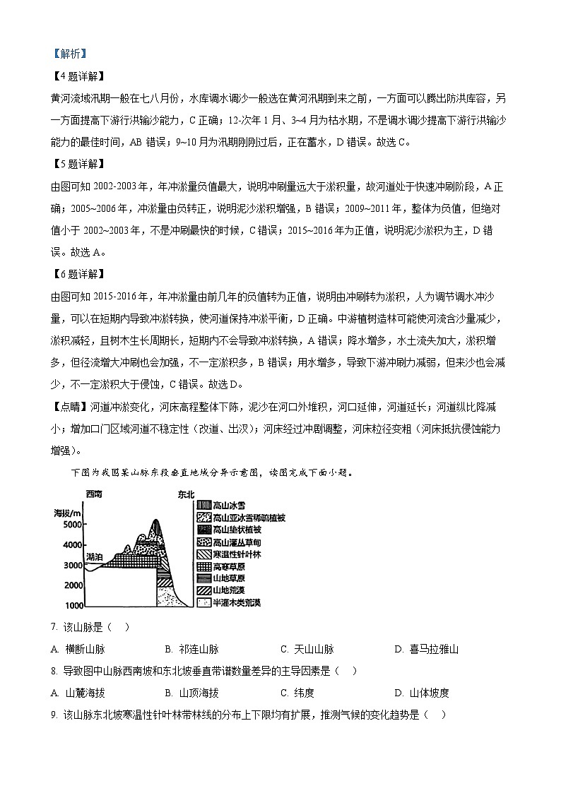 11，湖北省武汉市新洲区问津联合体2023-2024学年高二下学期5月月考地理试题03