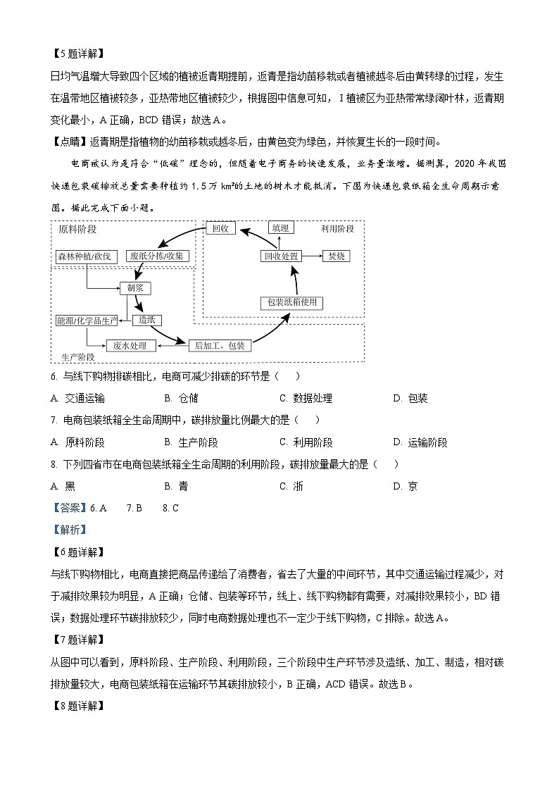 21，2023届四川省绵阳市高三第三次诊断性考试地理试题03