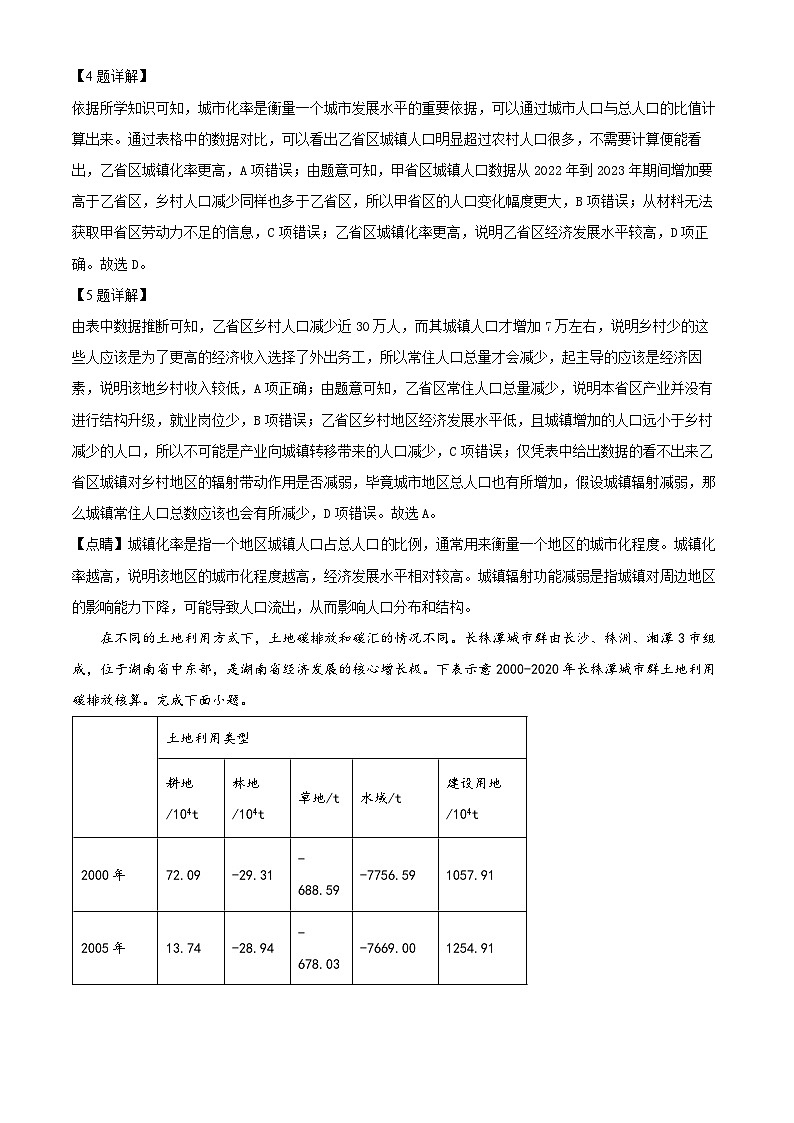 2024届江西省上饶市第一中学高考模拟预测地理试题（学生版+教师版）03