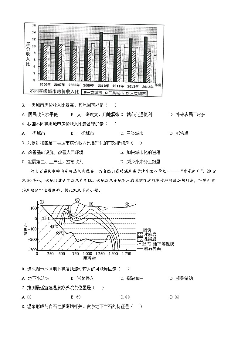 湖南省岳阳市汨罗市第一中学2023-2024学年高三下学期5月月考地理试题（学生版）第2页