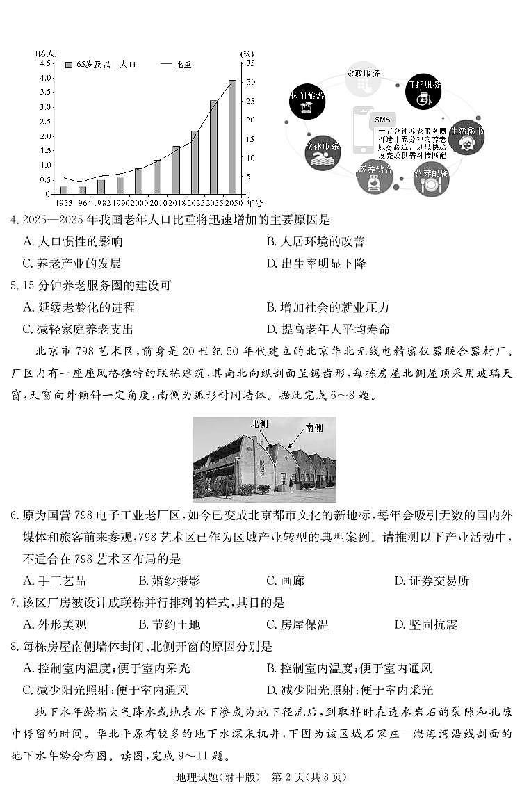 2024届湖南省湖南师范大学附属中学高三下学期模拟（三）地理试题02