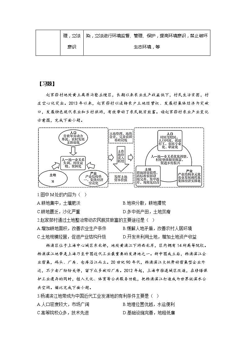 区域生态可持续 高考地理一轮复习易混易错学案02
