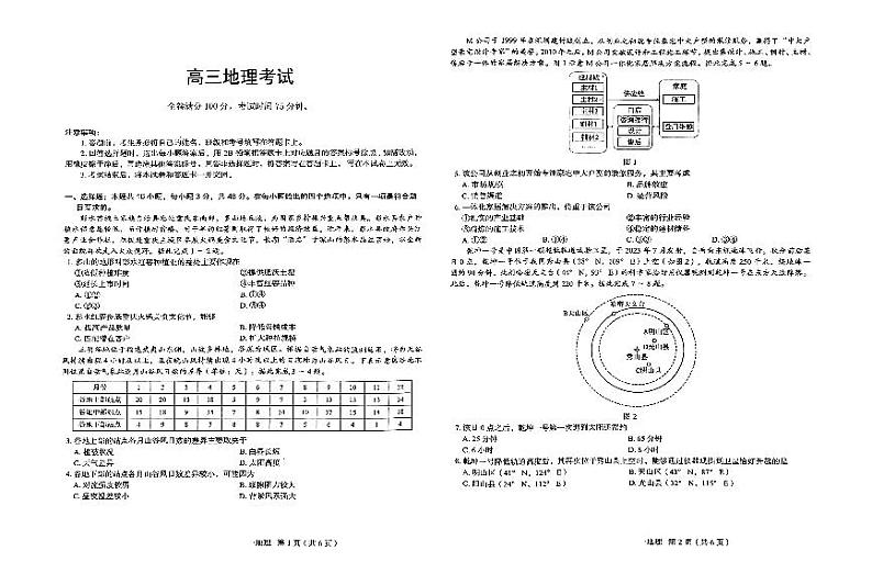 2024河北省名校联盟高三下学期三模试题地理PDF版含解析第1页