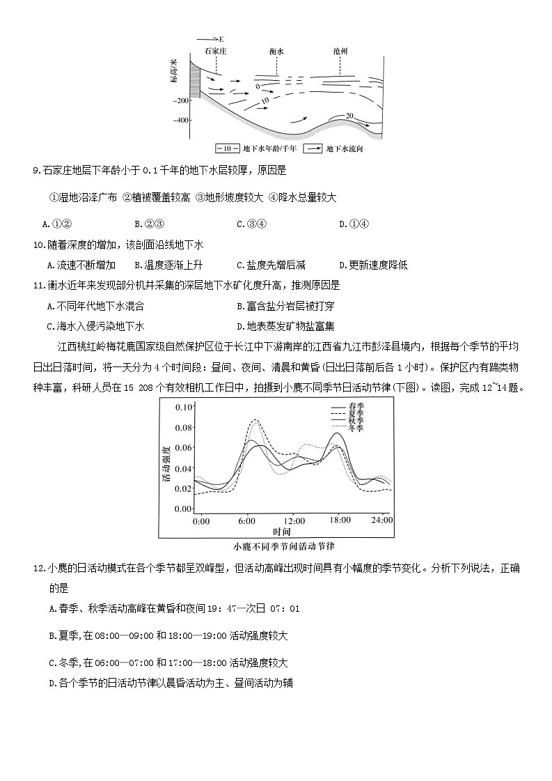 2024长沙师大附中高三下学期三模地理试题含解析03