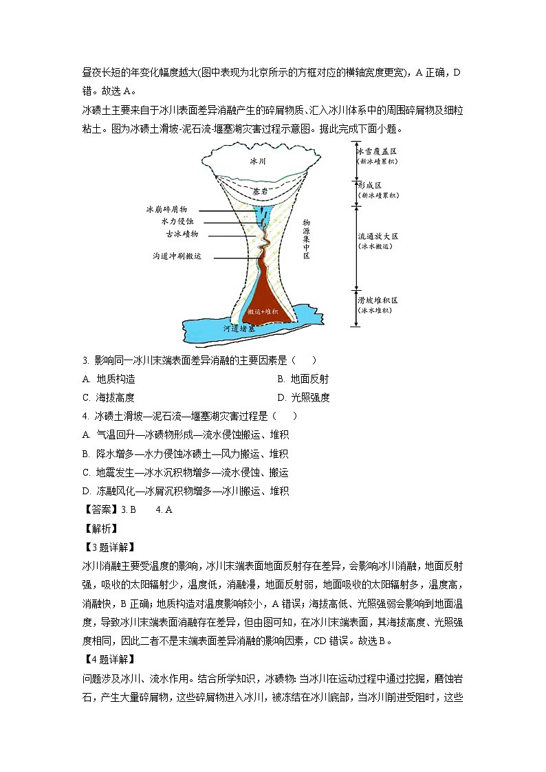 地理：2024届江苏省扬州市高考模拟预测试题（解析版）第2页