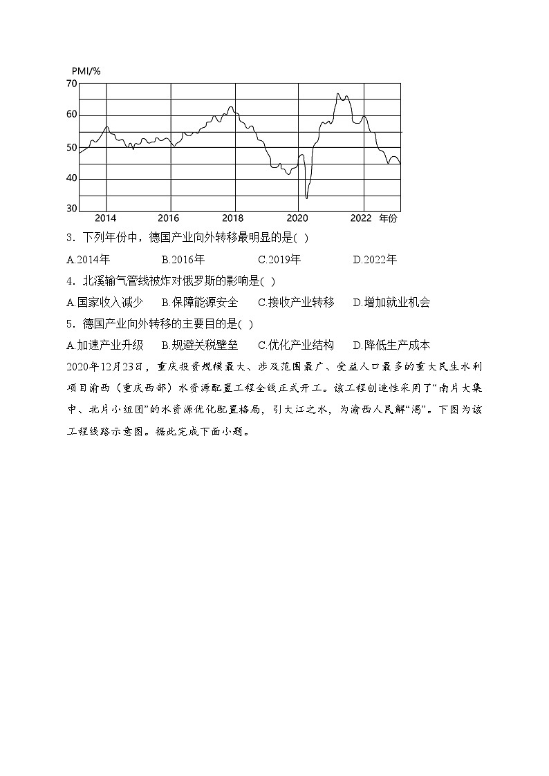 阿克苏库车市第二中学2023-2024学年高二下学期3月考试地理试卷(含答案)第2页
