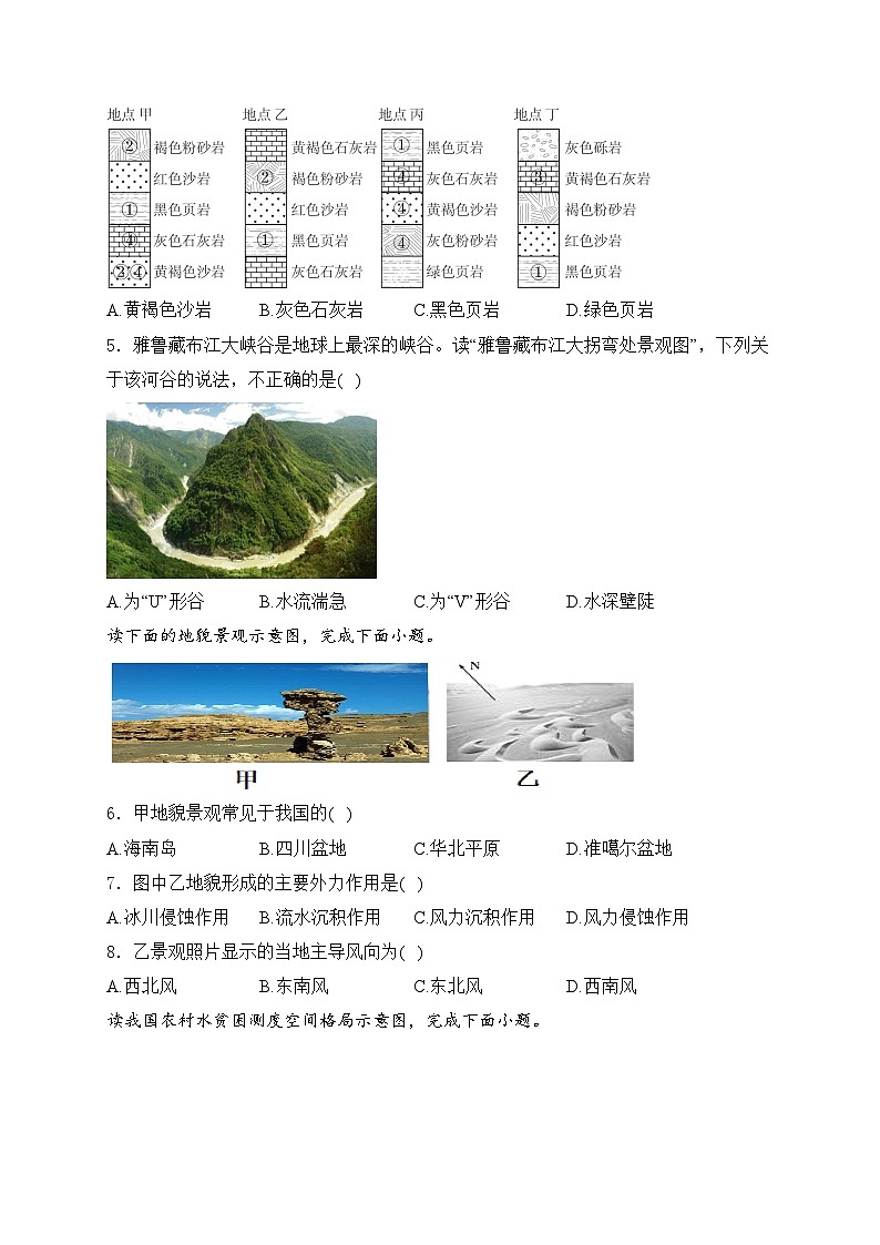 浙江省舟山中学2023-2024学年高一学业水平模拟预测地理试卷(含答案)第2页