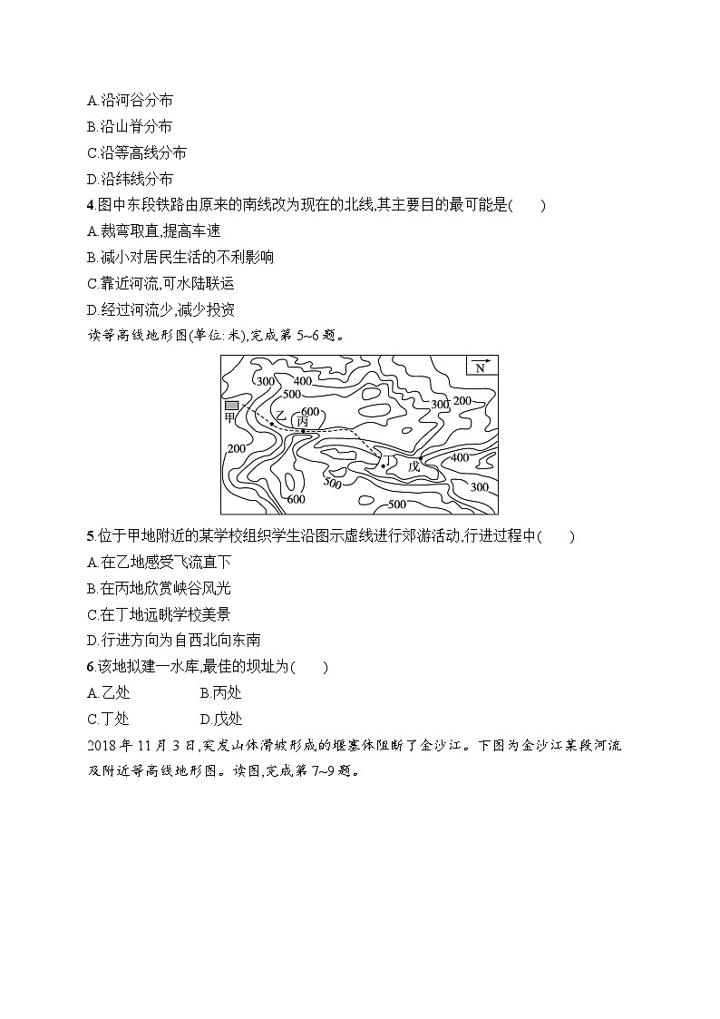 2025届人教新高考高三地理一轮复习专题突破练1等高线地形图在区位选择中的应用（Word版附解析）第2页