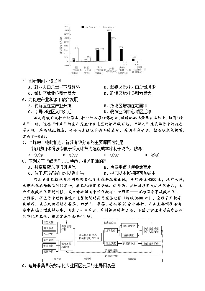高一地理期末模拟题2024.6第2页