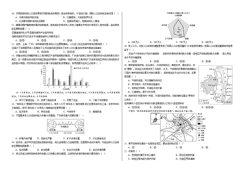 四川省眉山市东坡区2023-2024学年高一下学期5月期中考试地理试题（Word版附答案）第2页