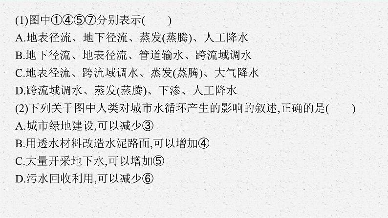 2025届人教新高考高三地理一轮复习课件专题突破四水循环原理的应用第5页