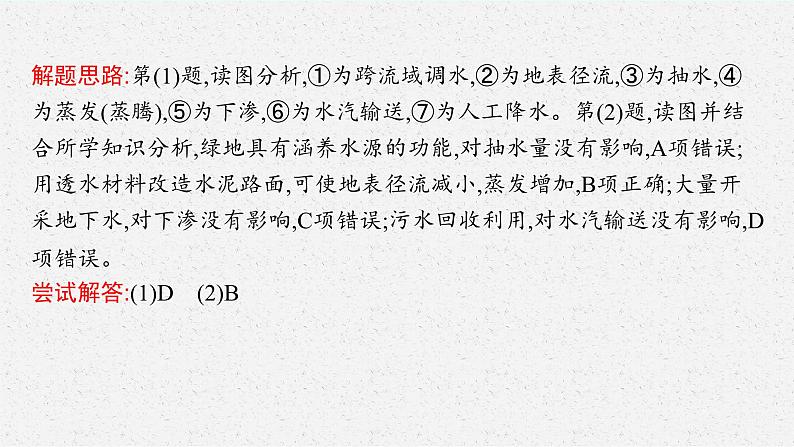 2025届人教新高考高三地理一轮复习课件专题突破四水循环原理的应用第6页