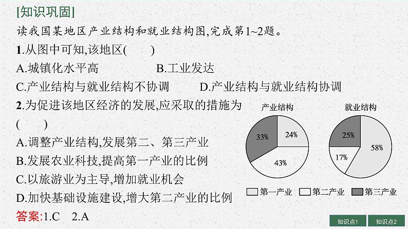 2025届人教新高考高三地理一轮复习课件第2讲地区产业结构变化06