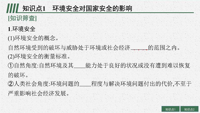 2025届人教新高考高三地理一轮复习课件第1讲环境安全、环境污染与国家安全05