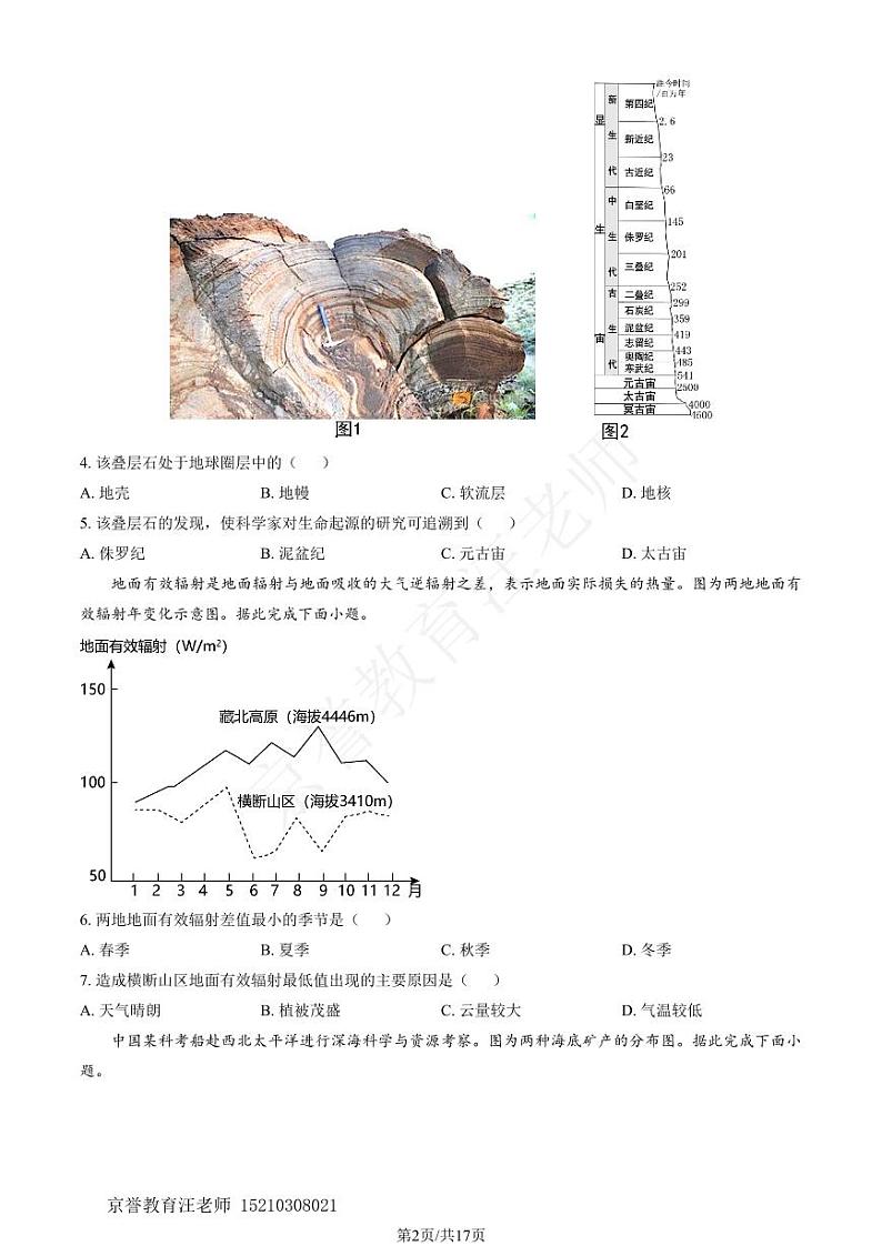 2023北京丰台高一（下）期末地理试卷（教师版）02