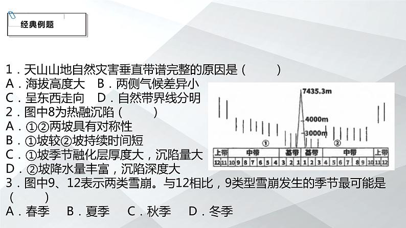 2024届高考地理二轮复习课件热点预测之新疆雪崩课件第7页