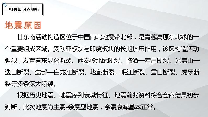 2024年高考地理二轮热点预测之甘肃地震课件课件第4页