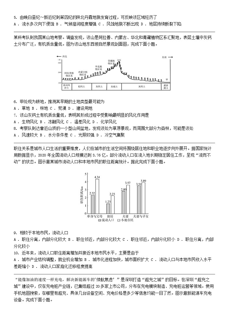 [地理]山东2024届高考考前热身训练（东部押题卷）地理试题02