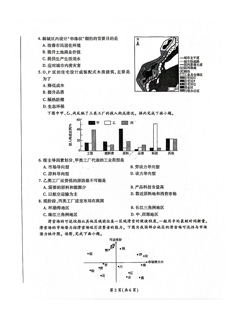 山东省百师联盟2023-2024学年高一下学期期末联考地理试题02