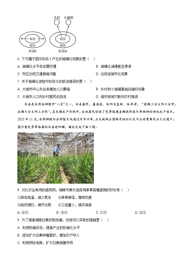 2024贵阳清华中学等学校高一下学期5月联考试题地理含解析02