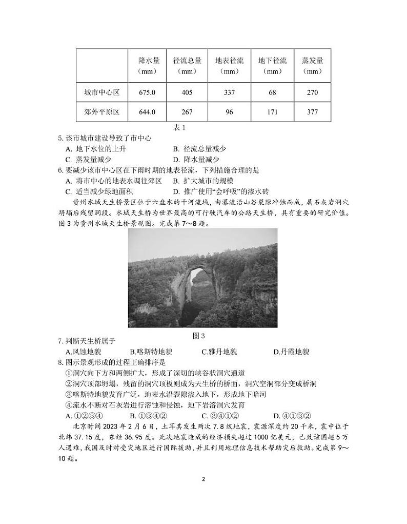 江苏省丨南京市江宁区2022-2023学年高一下学期期末考试+地理试题无答案02