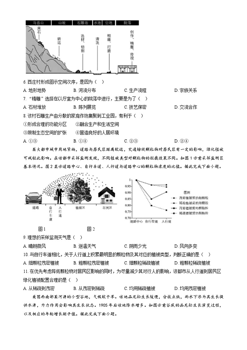 2024年高考真题——地理（湖南卷）试题（Word版附答案）第2页