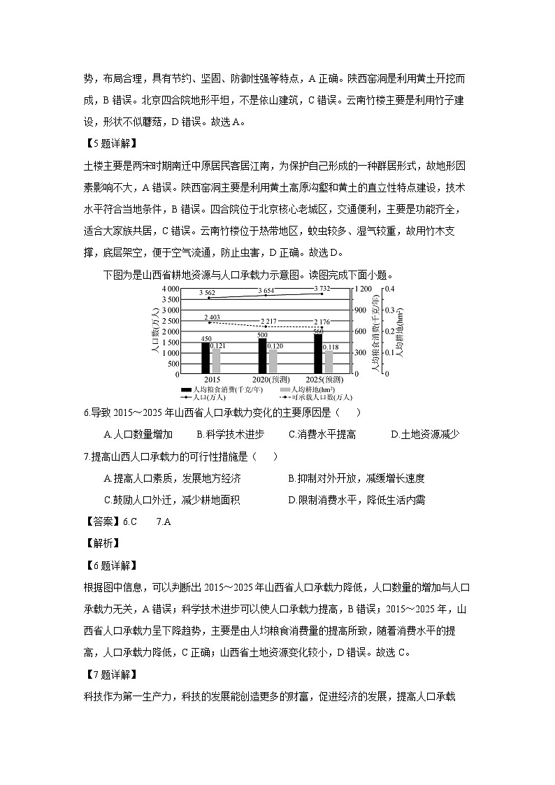 [地理]江苏省无锡市江阴市四校2023-2024学年高一下学期期中联考试题（解析版）03