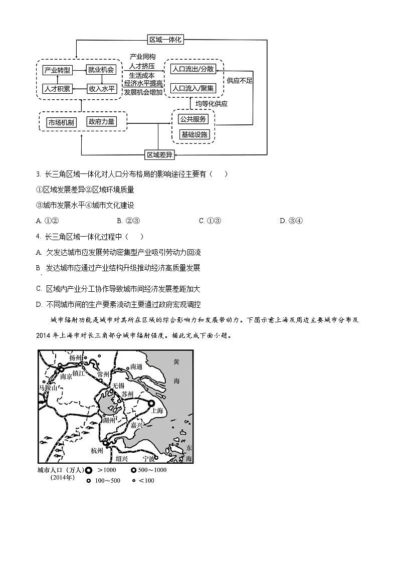 江苏省五市十一校2023-2024学年高二下学期5月阶段联考地理（选修）试题（Word版附解析）第2页