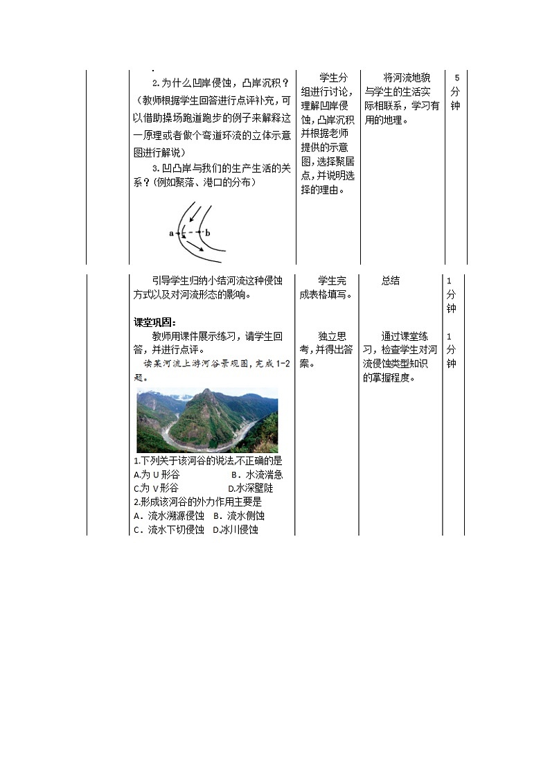 2.1 流水地貌——河流侵蚀地貌 教案-2023-2024学年湘教版（2019）高中地理必修一03