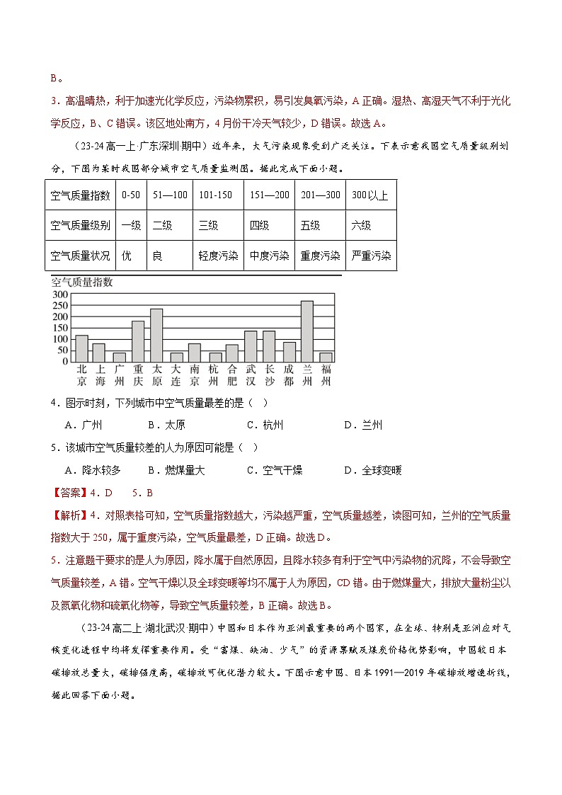 人教版高中地理必修第二册  5.1人类面临的主要环境问题02