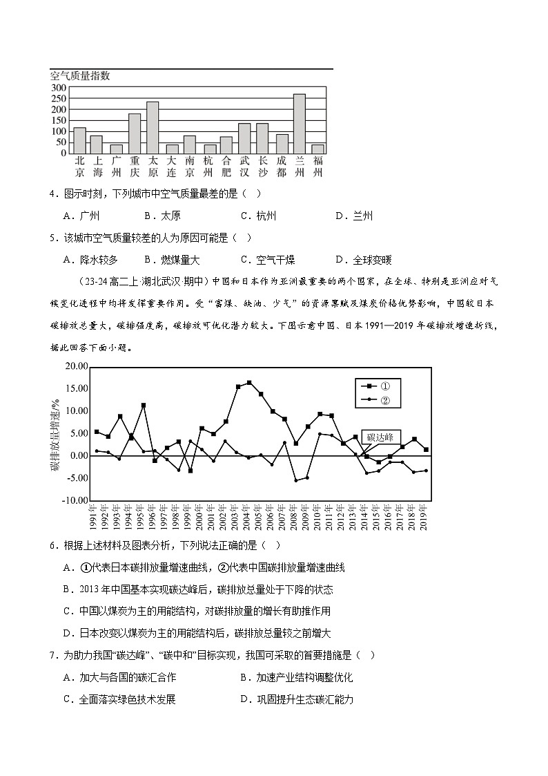 人教版高中地理必修第二册  5.1人类面临的主要环境问题02