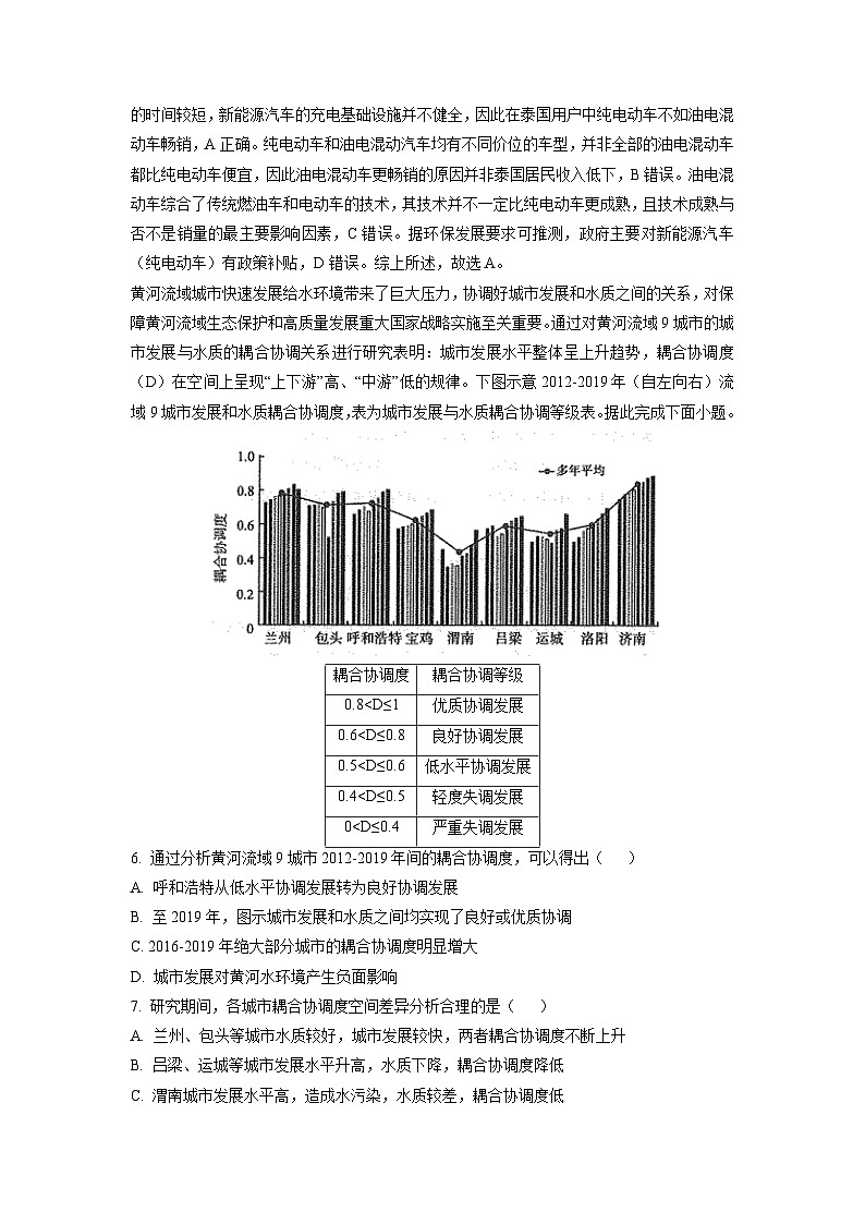 [地理]山东省济南市2022-2023学年高二下学期期末试题（解析版）03