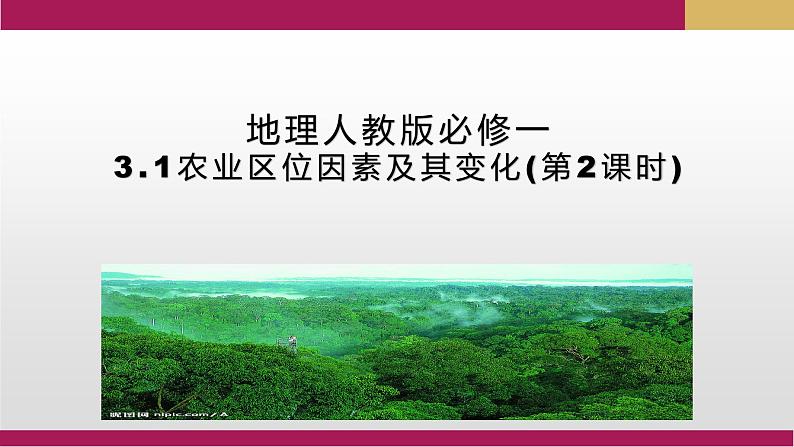 3.1 农业区位因素及其变化第2课时课件第1页