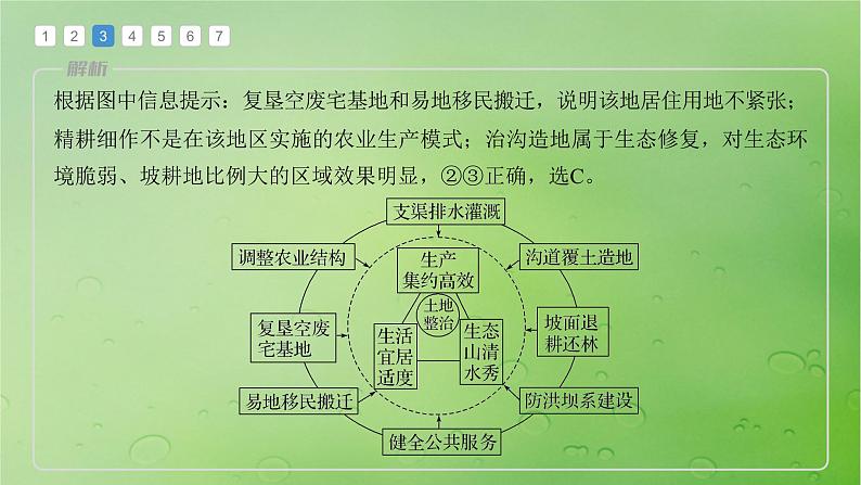 2024届湘教版新教材高考地理一轮复习第四部分资源环境与国家安全第三章生态环境保护与国家安全真题专练课件第7页