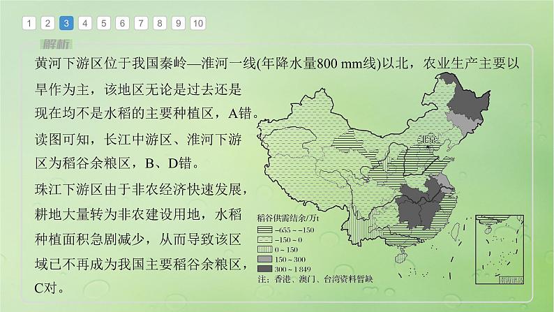 2024届湘教版新教材高考地理一轮复习第四部分资源环境与国家安全第二章自然资源与国家安全真题专练课件07