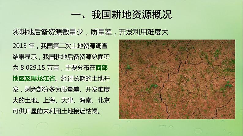 2024届湘教版新教材高考地理一轮复习第四部分第二章自然资源与国家安全课时71耕地资源与国家粮食安全课件07