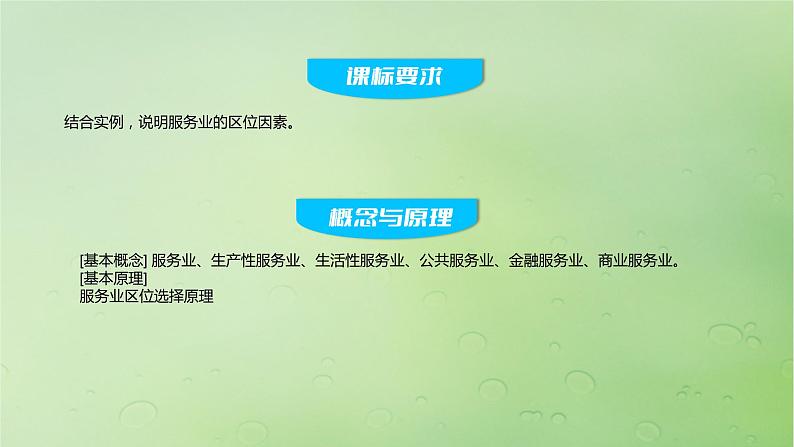 2024届湘教版新教材高考地理一轮复习第二部分人文地理第三章产业区位因素第3讲课时52服务业的区位选择课件02