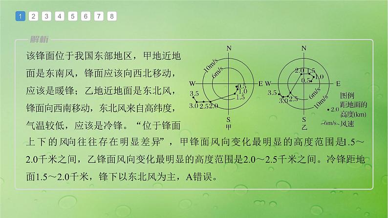 2024届湘教版新教材高考地理一轮复习第一部分自然地理第三章大气的运动第2讲真题专练课件03