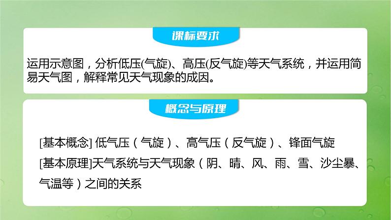 2024届湘教版新教材高考地理一轮复习第一部分自然地理第三章大气的运动第2讲课时15气旋反气旋与天气课件02