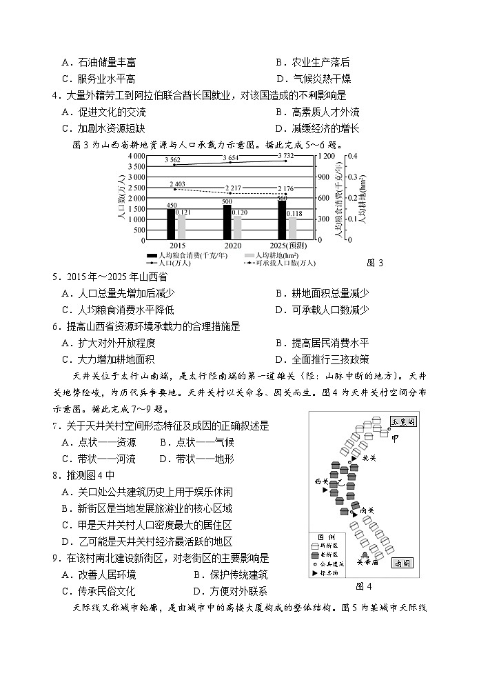 地理-江苏省扬州市2024学年高一下学期6月期末检测02